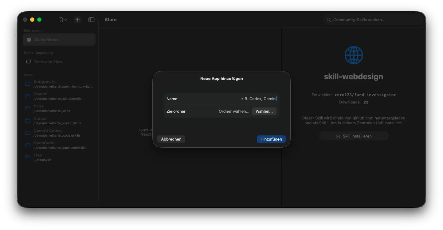 Neue App hinzufügen